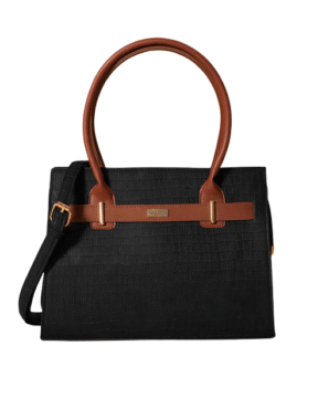 Vintage Satchel Crocodile Bag (Black)