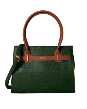 Vintage Satchel Crocodile Bag ( Olive Green)