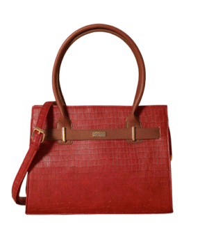 Vintage satchel Crocodile Bag ( Red Wine)